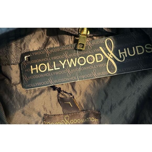 Hollywood Hudson Black Ruched Zip Up Jacket - Picture 6 of 7